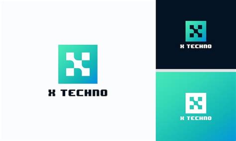 Vector de concepto de diseños de logotipo x tech plantilla de diseños