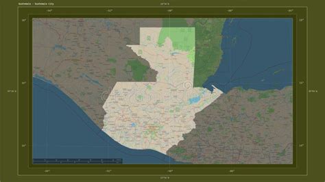 Guatemala Highlighted Composition Topo Standard Stock Illustration