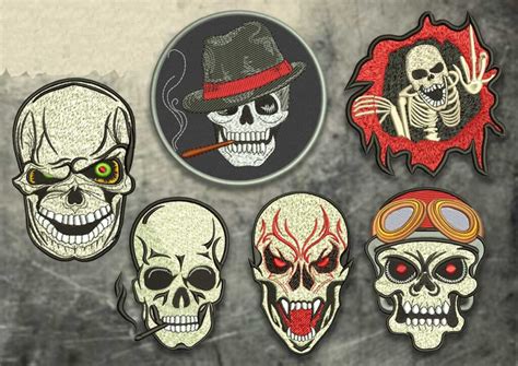 Skull Collection Embroidery Designs 3 Sizes Digital Designs Embroidery