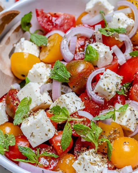 Fresh Garden Cherry Tomato Feta Salad Clean Food Crush