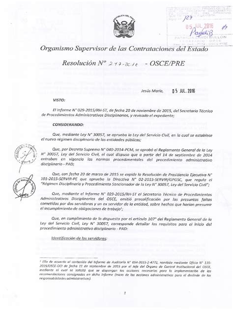 Osce Modelo De Informe De Precalificación Pdf