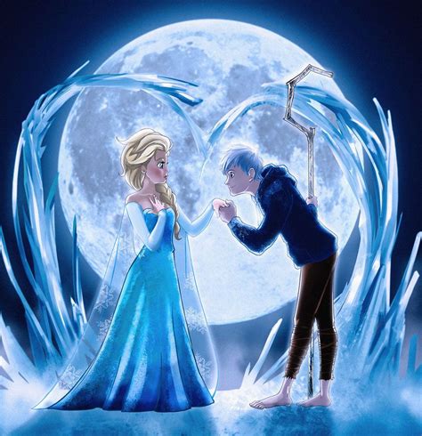 Frozen Love By Ladymignon Jack Frost And Elsa Frozen Love Jelsa Fanart