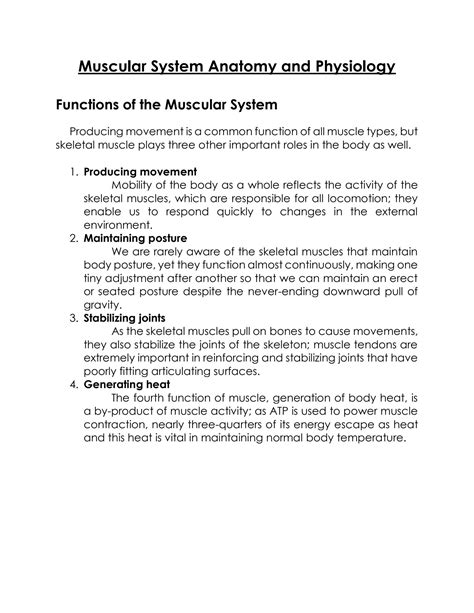 Solution Muscular System Anatomy And Physiology Studypool