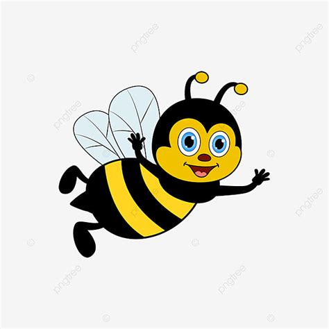 Cartoon Bee Clipart PNG Images, Bee Clipart Cartoon Cute Vector Flying Bee Cartoon Mascot ...