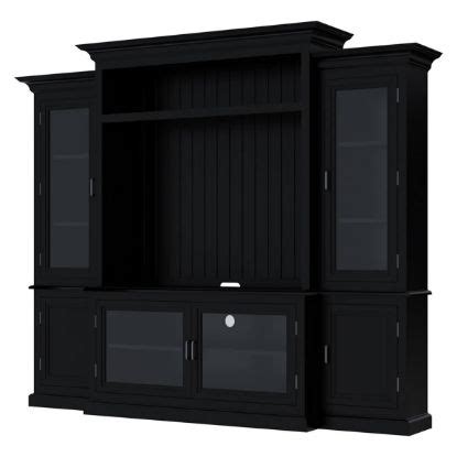 Wooden Entertainment Center With Bookshelves