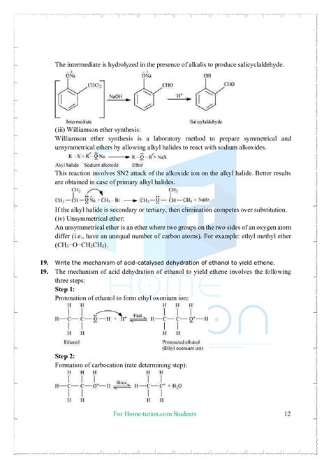 Ncert Solutions For Class Chemistry Chapter Alcohols Phenols