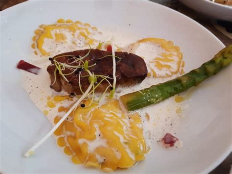 Foie gras poêlé et ses ravioles espuma de foie gras Arthur LEFRANC