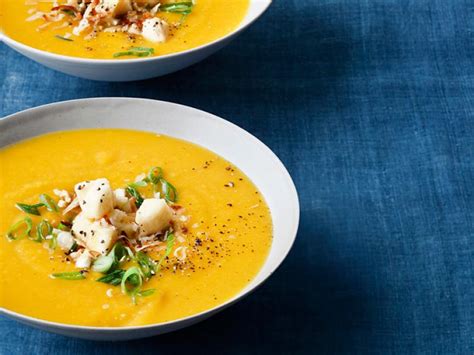 Roasted Butternut Squash Soup And Curry Condiments Recipe Ina Garten Food Network