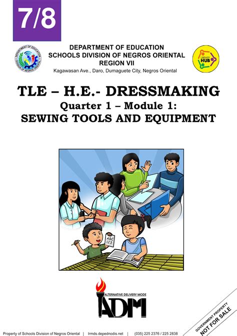 Grade 7 8 Dressmaking Sewing Tools And Equipment 11 7 TLE H