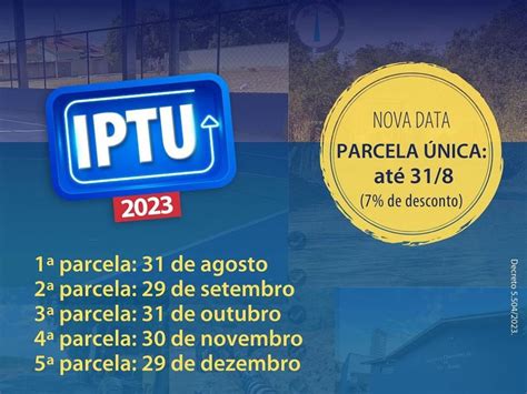 Prefeitura Divulga Calend Rio De Pagamento Do Iptu