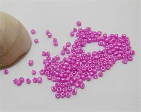 1Bag X 12000Pcs Opaque Glass Seed Beads 3mm Fuschia Color Be Gs89