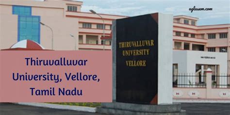 Thiruvalluvar University Aglasem Institutes