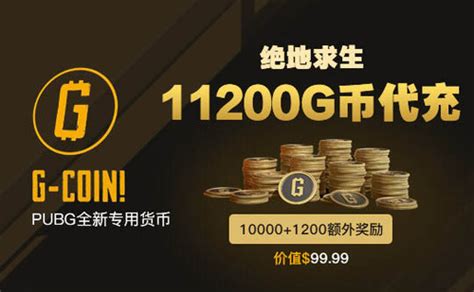 绝地求生g币快充11200g币pubg专用货币g Coin100美金充值双倍充值慢享旅行