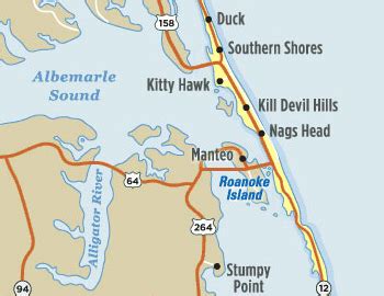 Map Of Nags Head NC Visit Outer Banks OBX Vacation Guide 48 OFF