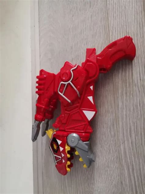 Power Rangers Dino Charge Red T Rex Super Morpher Gun With Dino Charger