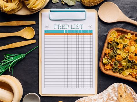 Prep And Par List For Kitchens Food Prep List Edit Free With Etsy