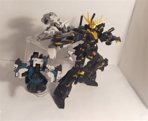 Hg Gundam RX 0 Unicorn Banshee Destroy Mode And Core Gundam Veetwo Unit