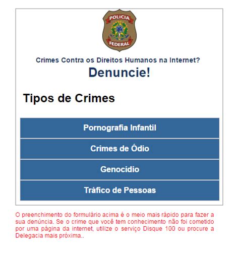 Policia Federal recebe denúncias de crimes de ódio e pornografia