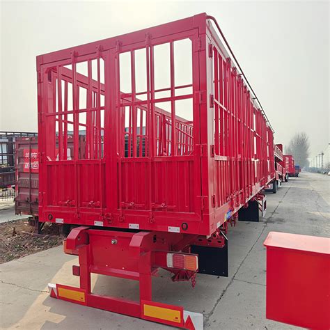 Ton Heavy Duty Fence Cargo Truck Trailers Drop Side Wall Semi