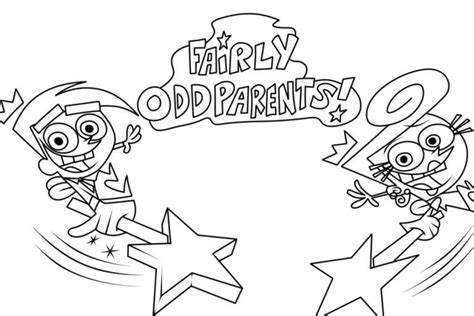 Two Characters In Fairly Odd Parents Coloring Page Download Print Or
