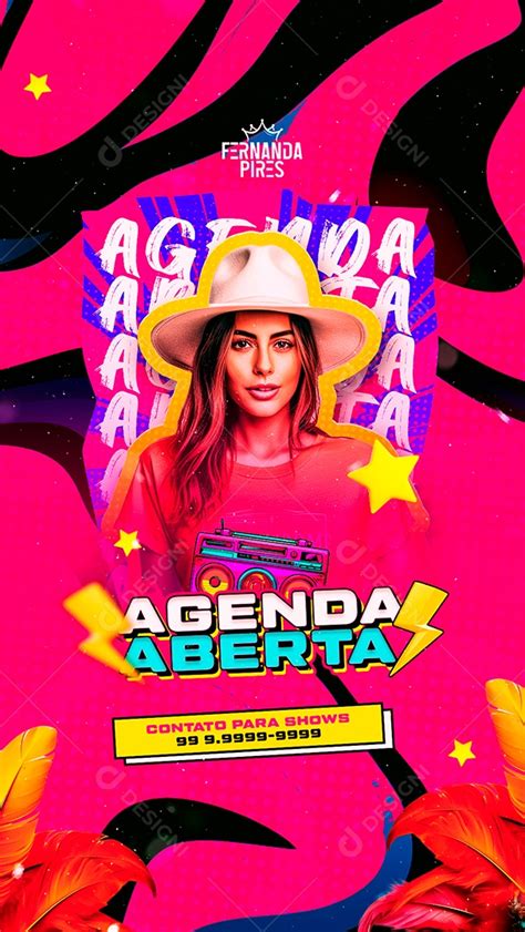 Story Flyer Carnaval Agenda Aberta Fernanda Pires Social Media PSD