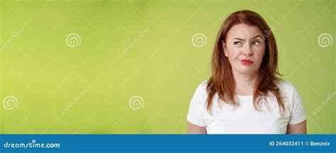 Perplexed Doubtful Unsure Redhead Wife Smirking Unsatisfied Frowning