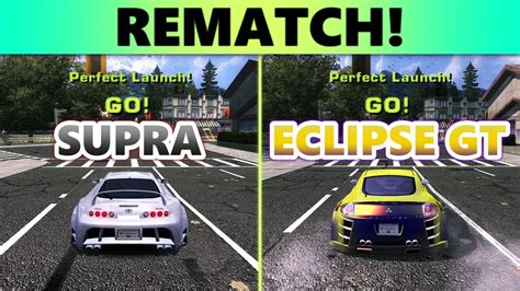 The Rematch Supra VS Eclipse NFS MW Drag Race Improvised Junkman