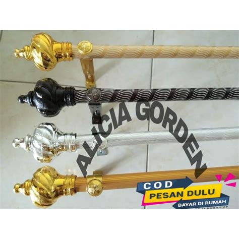 Jual Rel Gorden Besi Hordeng Full Set Pipa Horden Jendela Pintu