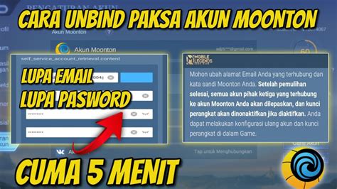 Cara Unbind Paksa Akun Moonton Lupa Email Pasword Cara Ubah Email