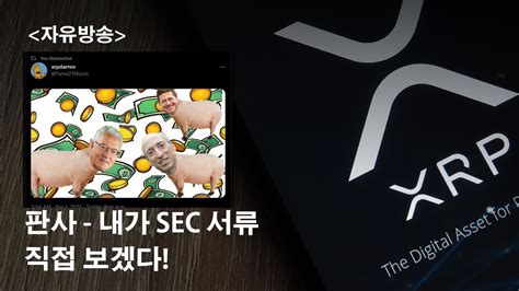 리플xrp 판사 판사 내가 Sec 서류 직접 보겠다 Youtube