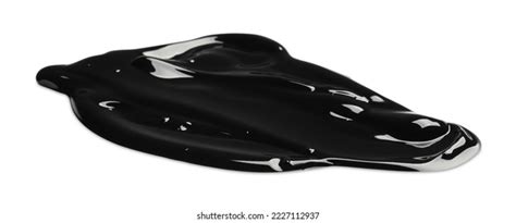 Black Glossy Paint Sample On White Stock Photo 2227112937 | Shutterstock