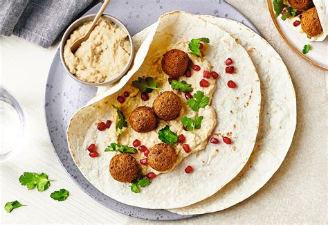 Falafel Dürüm mit Baba Ganoush Frisch Gekocht