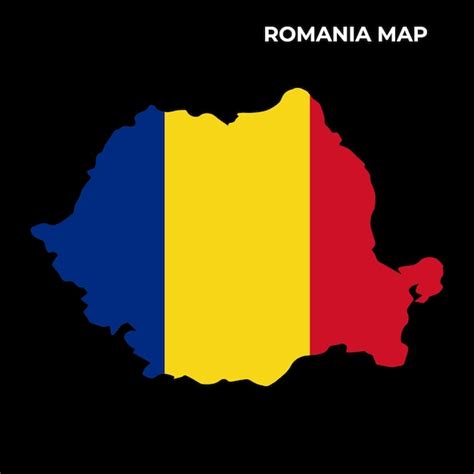 Premium Vector Romania National Flag Map Design Illustration Of