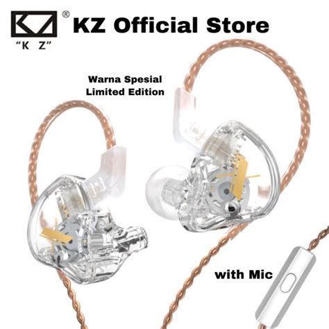 KZ Official Store KZ EDX With Mic Earphones Dynamic HIFI Bass Earbuds