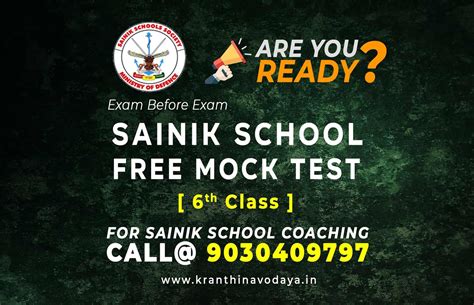 Free Mock Test Class 6 Sainik School Entrance Exam Aissee