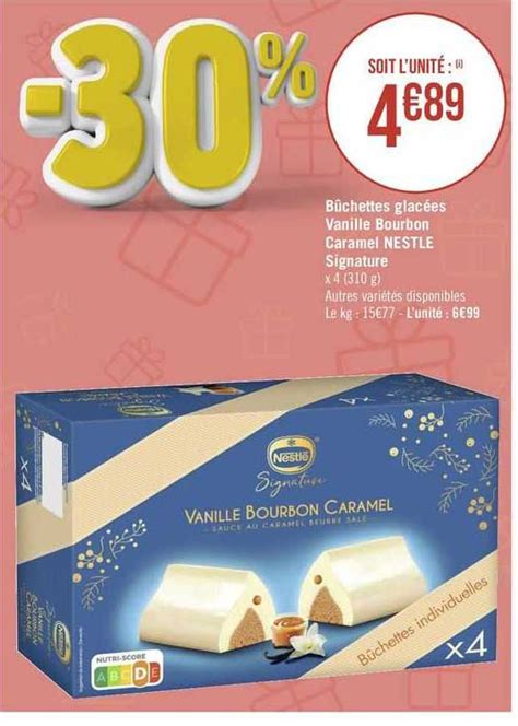 Promo B Chettes Glac Es Vanille Bourbon Caramel Nestl Signature Chez