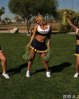 Big Busted Cheerleader Shyla Stylez Has Some Anal Fun With Two Studly Lads Porn Pictures XXX