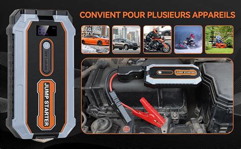 TOLSPALER Booster Batterie Voiture 1200A 20000mAh 12V Démarreur de