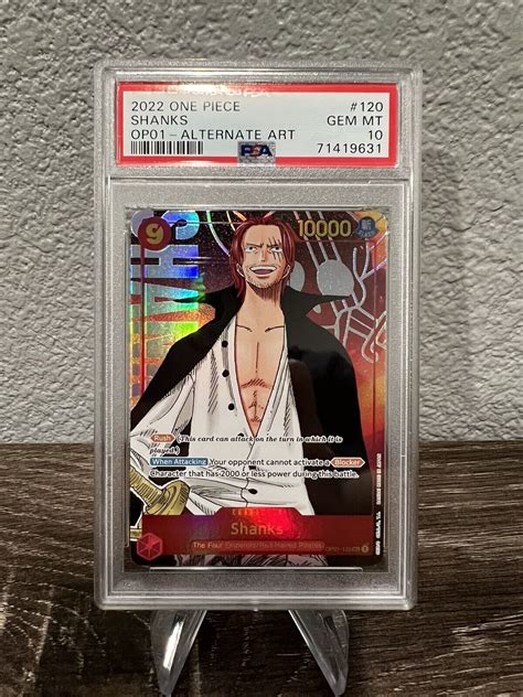 Mavin Psa Shanks Op Alternate Art English One Piece Card