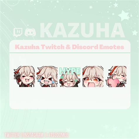 Kazuha Genshin Impact Twitch And Discord Emotes Etsyde