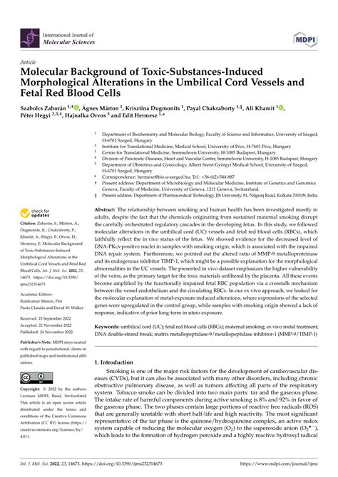 PDF Molecular Background Of Toxic Substances Induced Morphological