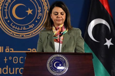 Najla al-Mangoush, Libyan Foreign Minister. © Hamza Turkia/Xinhua News Agency/Newscom/MaxPPP