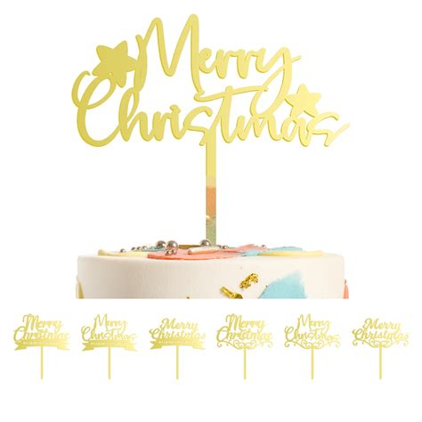 【xmas 2022 New Design】merry Christmas Acrylic Cake Topper Xmas Cake