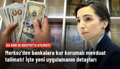 Merkez den bankalara kur korumalı mevduat talimatı İşte yeni