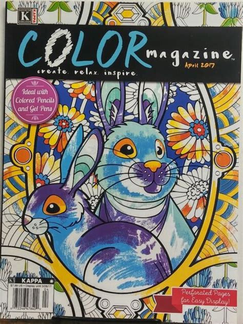 Color Magazine April 2017 Adult Coloring Book Create Relax Free