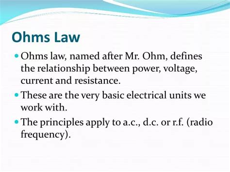 Ppt Ohms Law Powerpoint Presentation Free Download Id7047446