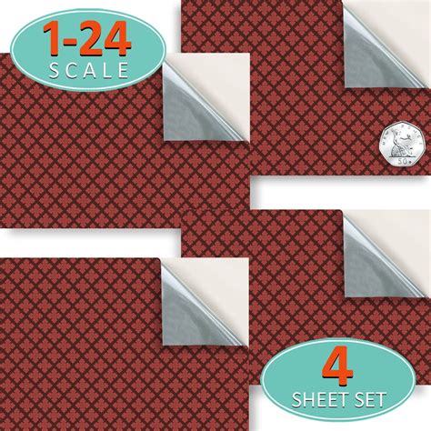 Dolls House Wallpaper Self Adhesive Repositionable Th Scale Vinyl