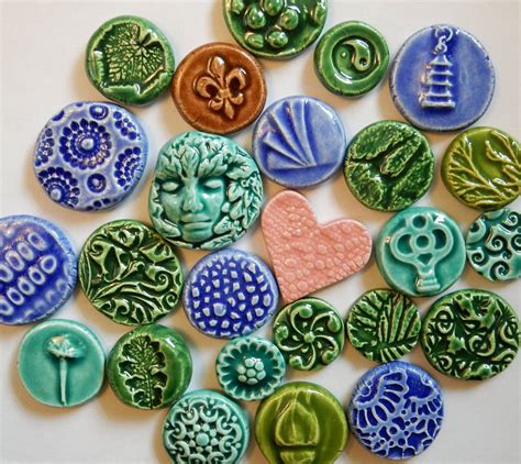 Todays Special25 Handmade Ceramic Mosaic Tile Embellishments