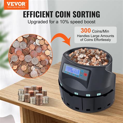 Vevor Usd Coin Counter And Coin Sorters With Lcd Display Coin Sorter