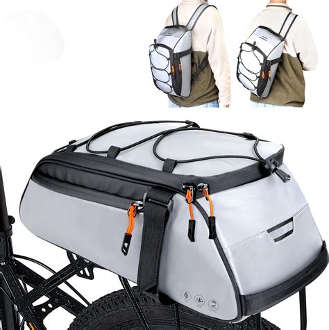 Wotow Bike Reflective Rear Rack Bag Water Resistant Bicycle Saddle